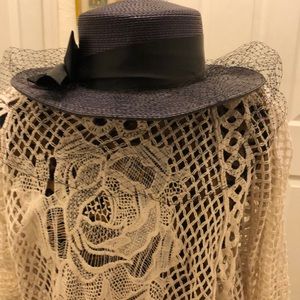 Vintage dark purple and blank hat